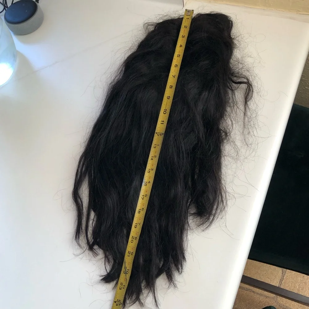 24” Choc Brown Human Hair Wig lace closure